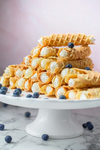 Cream-Filled Pizzelles Recipe (Trubochki)