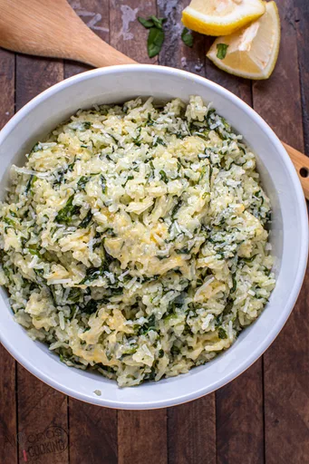 Arroz Cremoso con Espinacas
