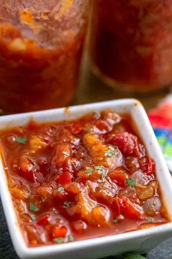 Salsa de melocotón y mango (estilo Costco)