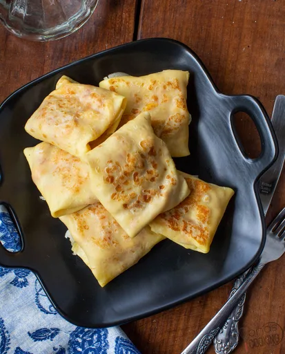 Crepas saladas con pollo