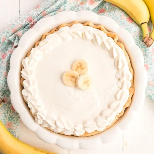 Tarta de crema de plátano