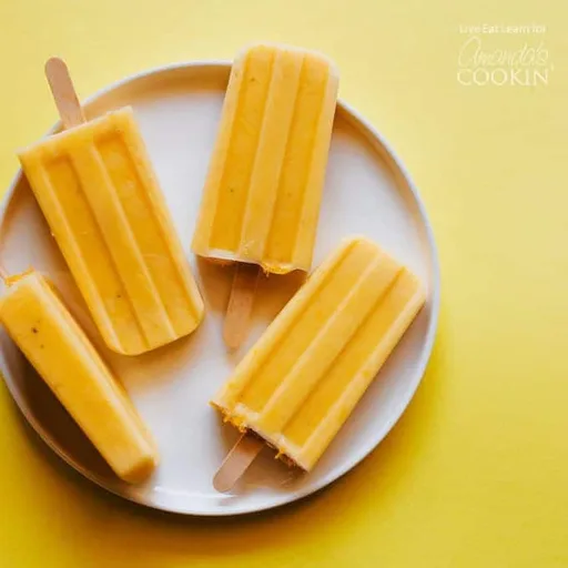 Tropical Orange Creamsicle Popsicles