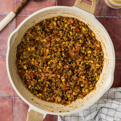 Arroz y frijoles a la mexicana