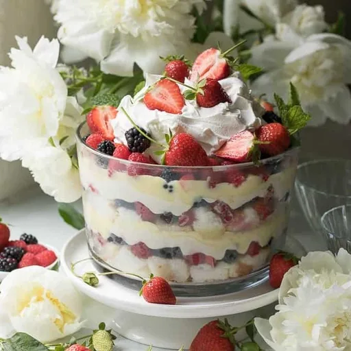 Trifle mixto de frutos rojos de verano