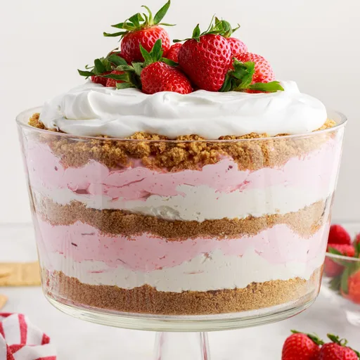 Trifle de lasaña de fresa