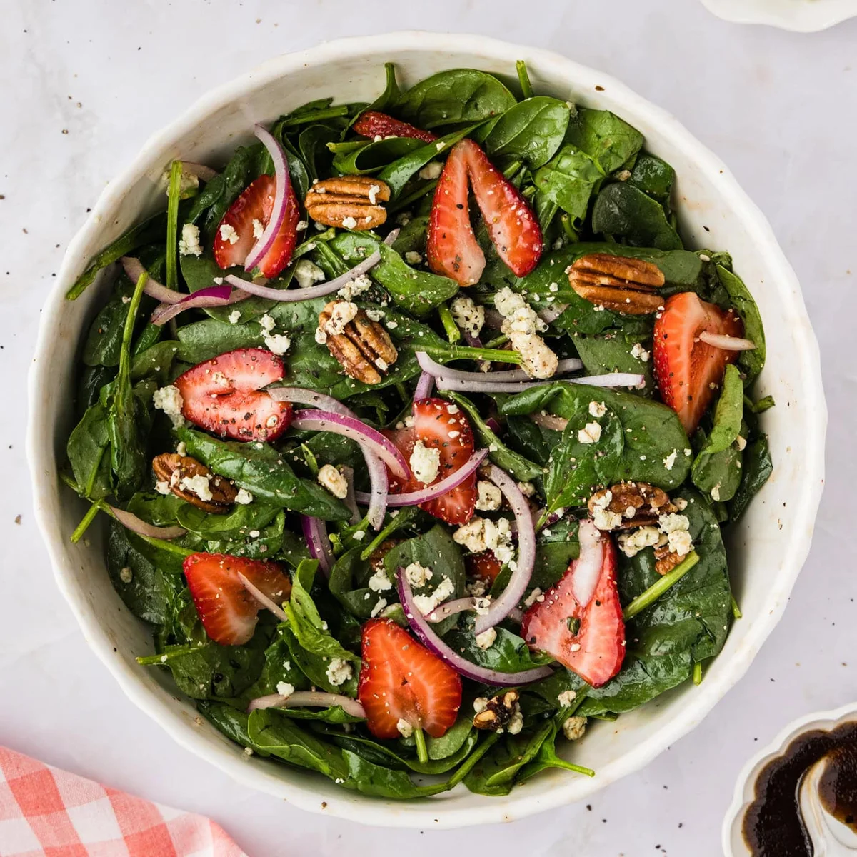 Strawberry Spinach Salad with Balsamic