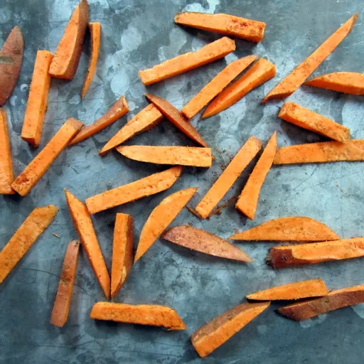 Spicy Sweet Potato Fries with Blueberry Ketchup
