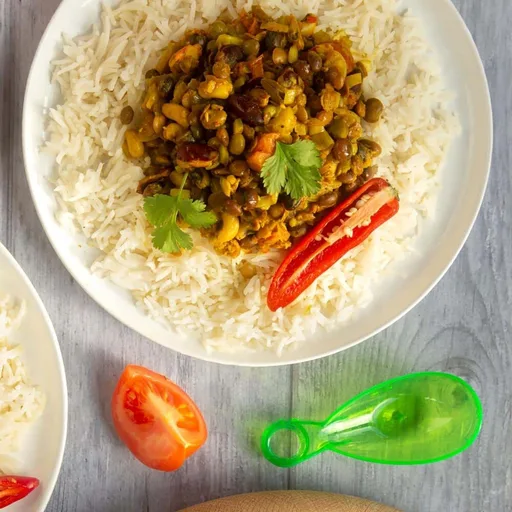 Lentejas y alubias picantes - Receta para Actifry