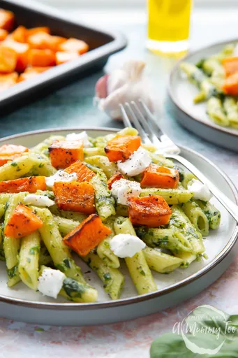 Penne con Calabaza y Queso de Cabra