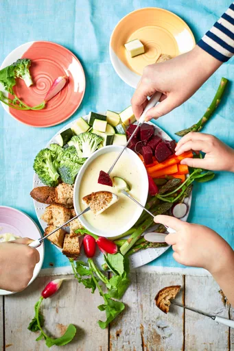 Receta de fondue de verduras