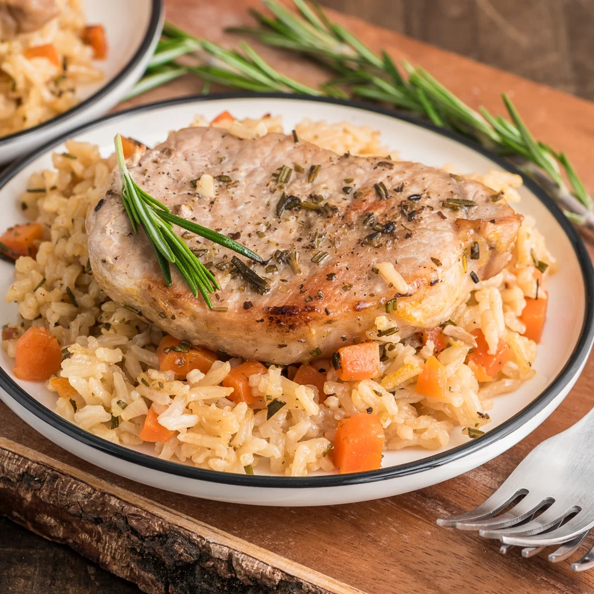 Baked Pork Chops and Rice