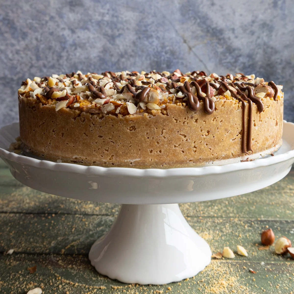 No Bake Hazelnut Crumb Cake