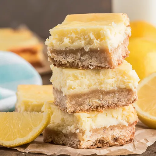 Barritas de tarta de queso y limón