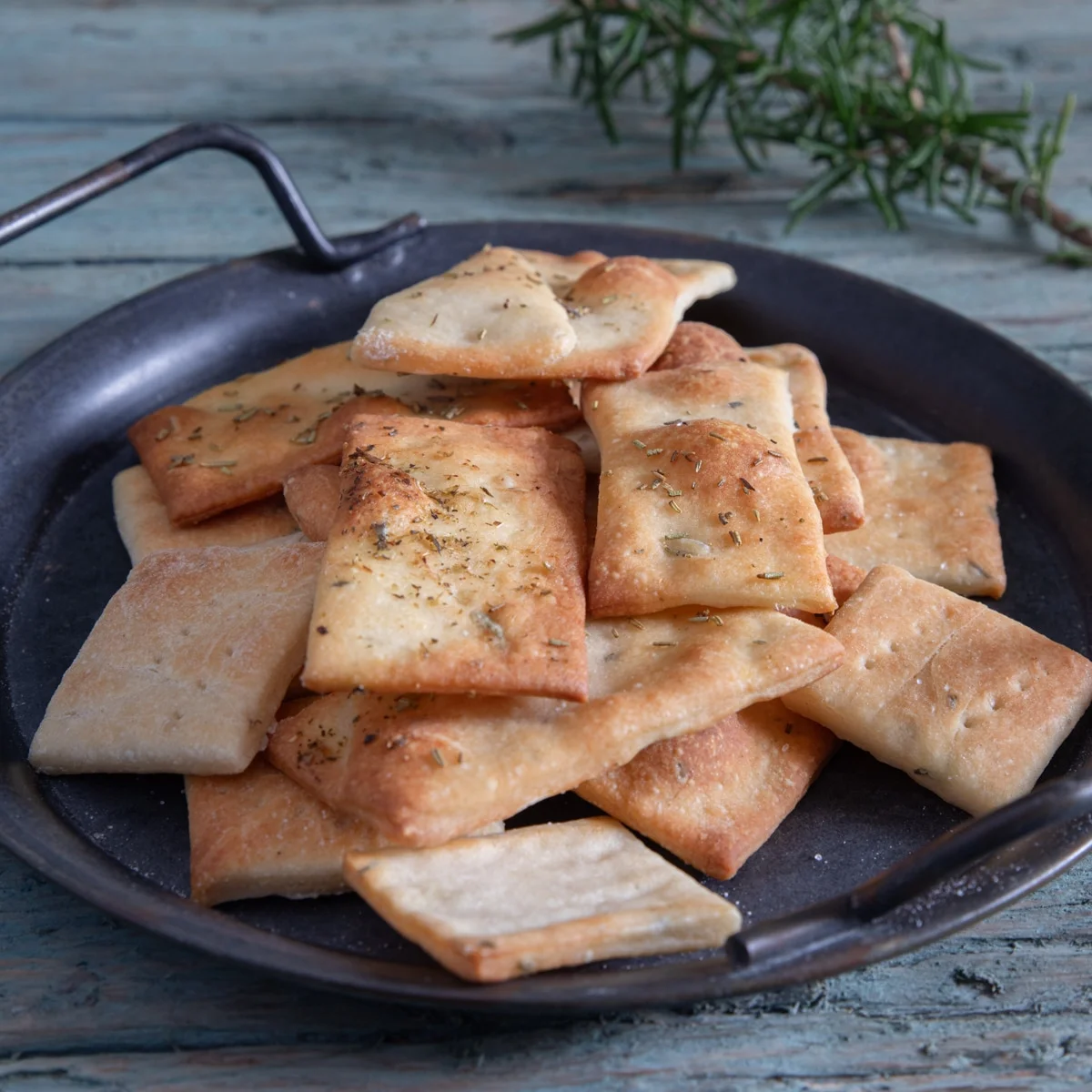 Easy Rosemary Crackers