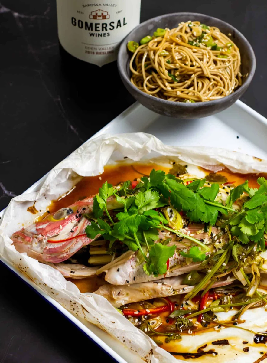 Baked Whole Fish - Asian Style