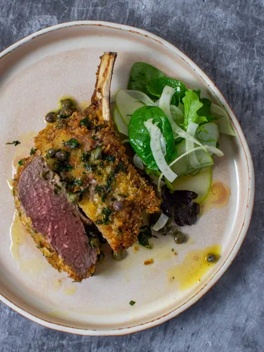 Crumbed Veal Cutlet w/ Lemon Caper Butter