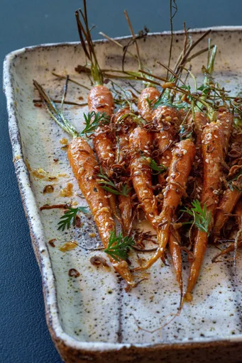 Zanahorias al miso y arce