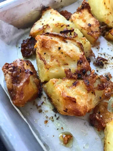 Patatas aplastadas crujientes