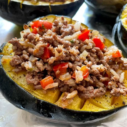 Calabaza de bellota rellena
