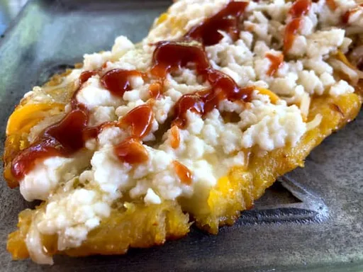 Plátanos con queso y bocadillo