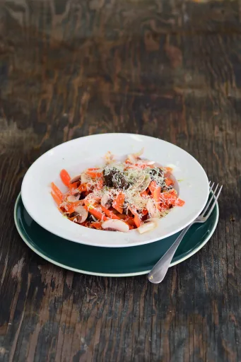 Penne all’arrabbiata al estilo de Trento