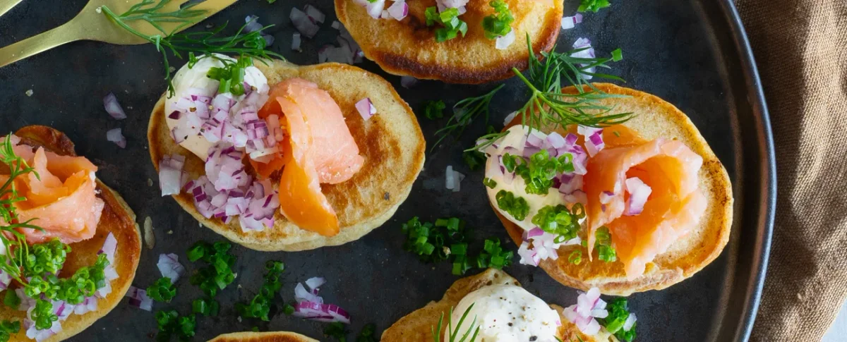 Blinis med laks