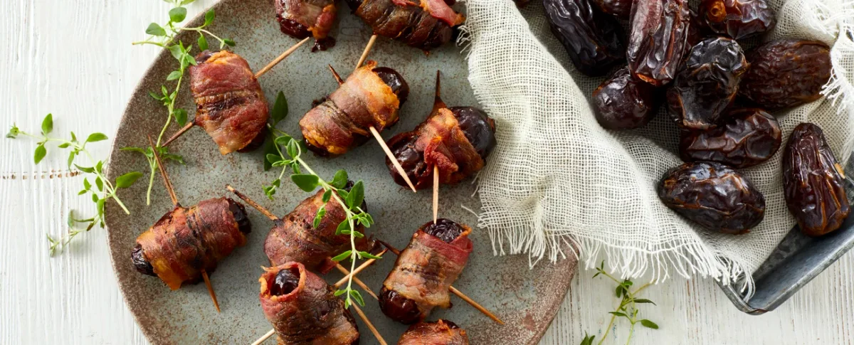 Bacon-wrapped dates