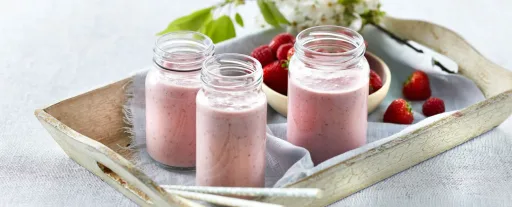 Jordbærsmoothie med hindbær