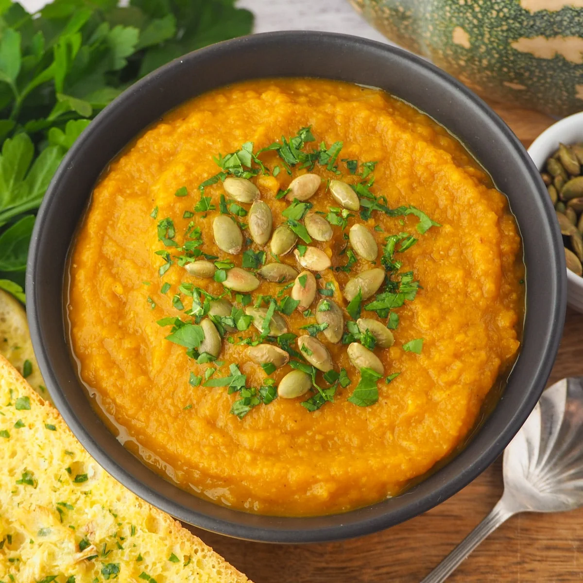 Pumpkin and sweet potato soup