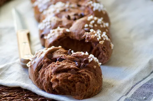 Brioche trenzado de chocolate extra tierno