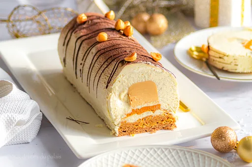 Bûche Kinder Bueno vanille noisette