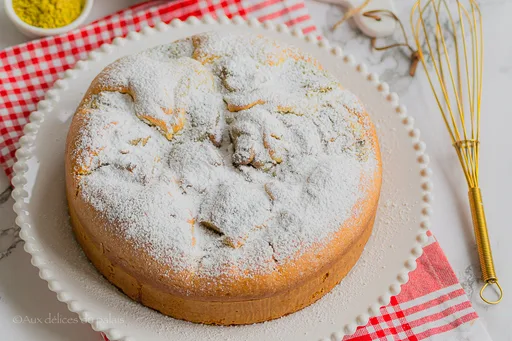 Gâteau à la crème pâtissière pistache (Torta Nua)