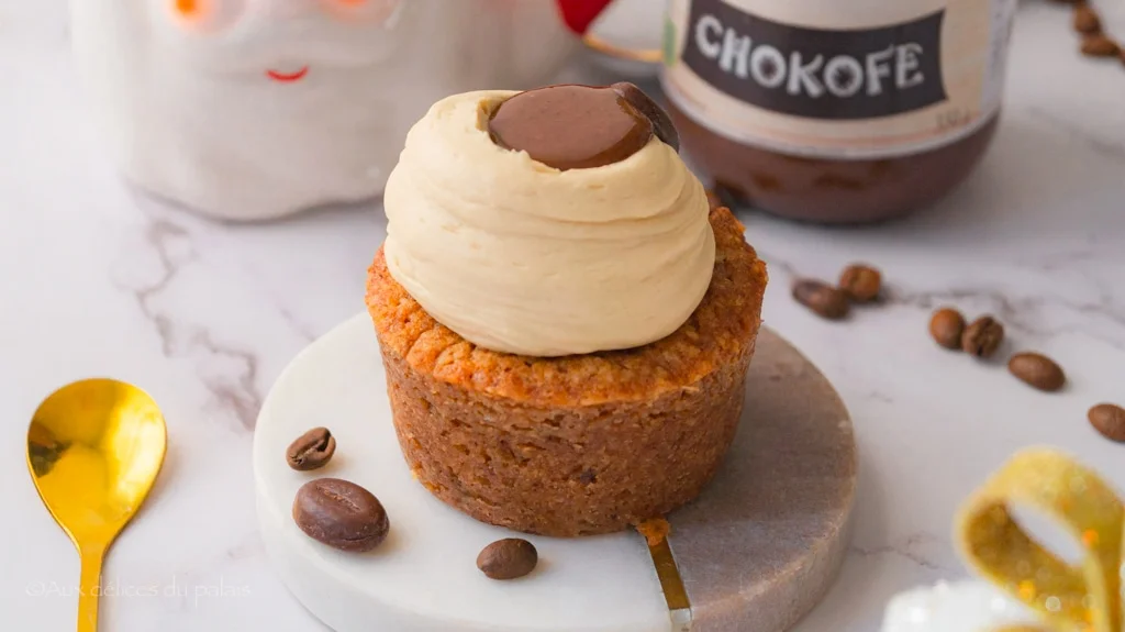 Soft walnut cakes with coffee ganache