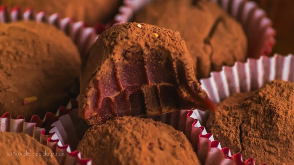 Raspberry-inspired chocolate truffles