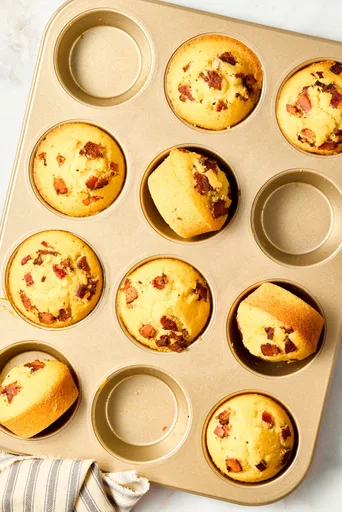 Corn Muffins Recipe with Bacon and Maple Syrup