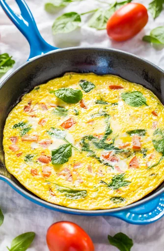 Easy Spinach and Tomato Frittata