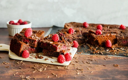 Raspberry brownies