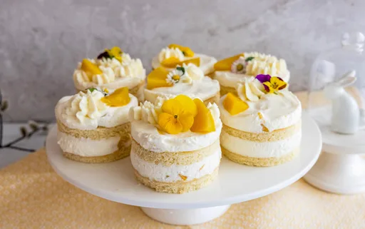 Pastelitos de yogur y melocotón