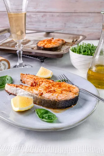 Rodajas de salmón al horno