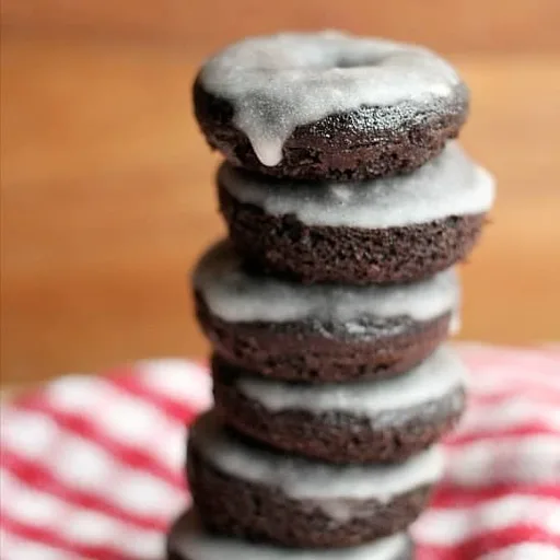 Baked Mini Chocolate Glazed Donuts