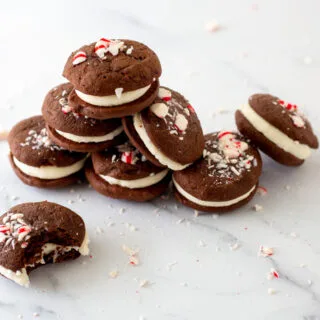 Chocolate and Peppermint Whoopie Pies