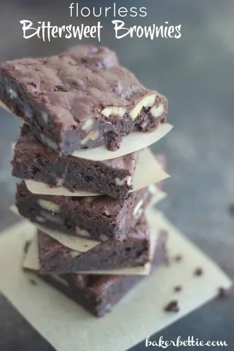 Flourless Bittersweet Chocolate Brownies