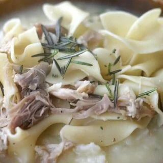 Turkey and Noodles w/ Garlic & Herb Mashed Potatoes