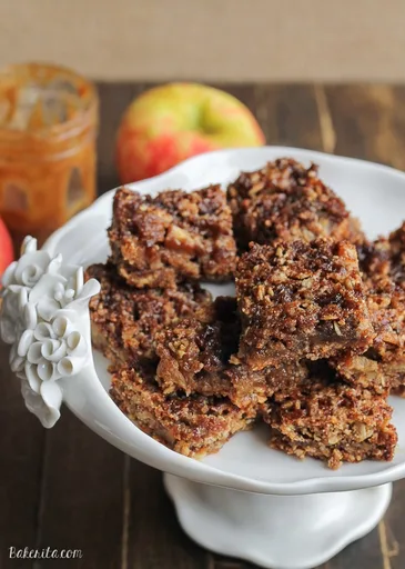 Caramel Apple Bars (GF, Refined SF + Vegan)