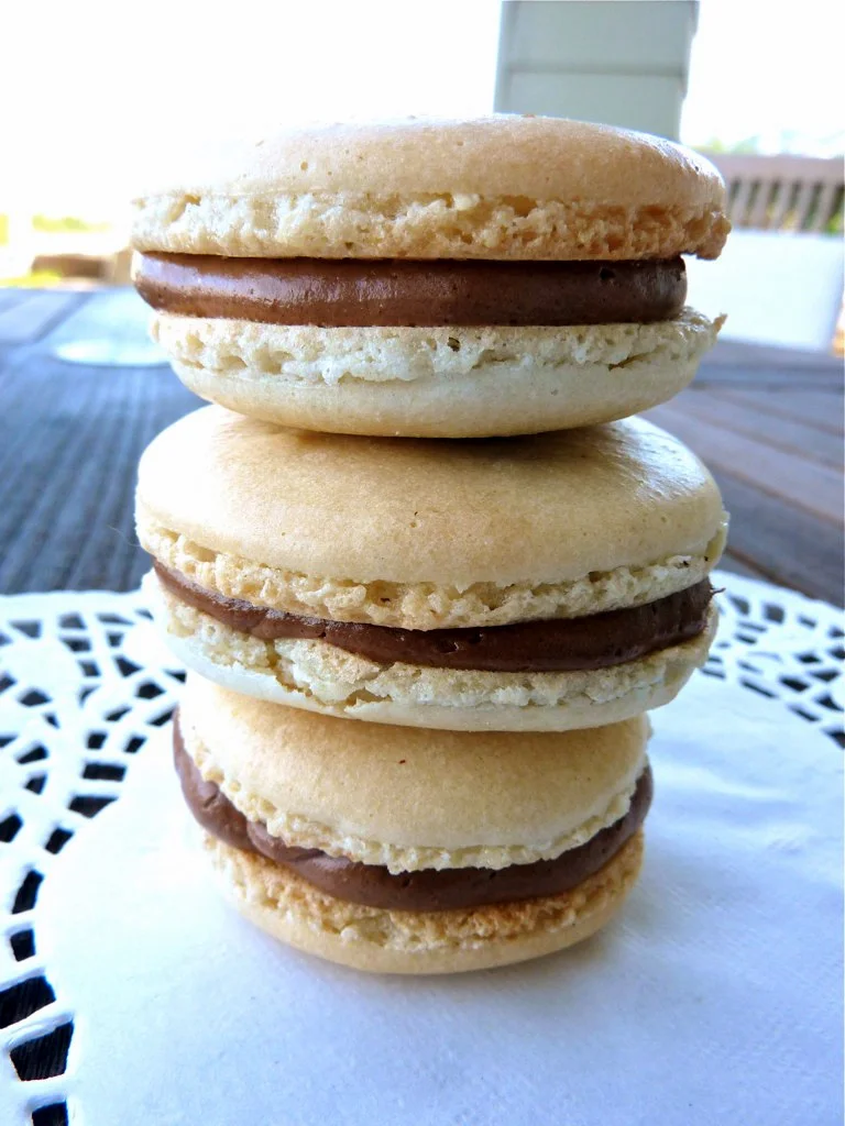 Vanilla French Macarons with French Chocolate Buttercream