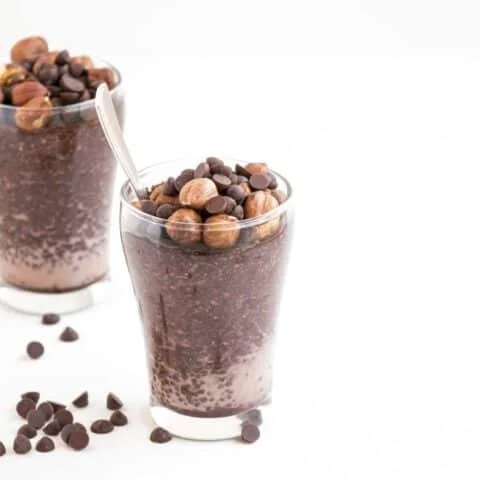Hazelnut Chocolate Chia Protein Pudding