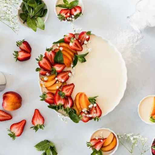 Tarta cremosa de panna cotta