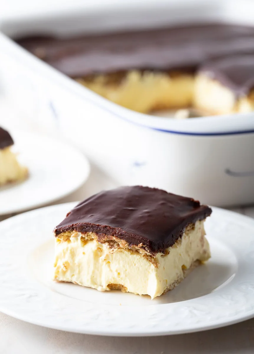 Eclair Cake with Chocolate Ganache