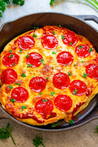 Pizza a la sartén en 10 minutos