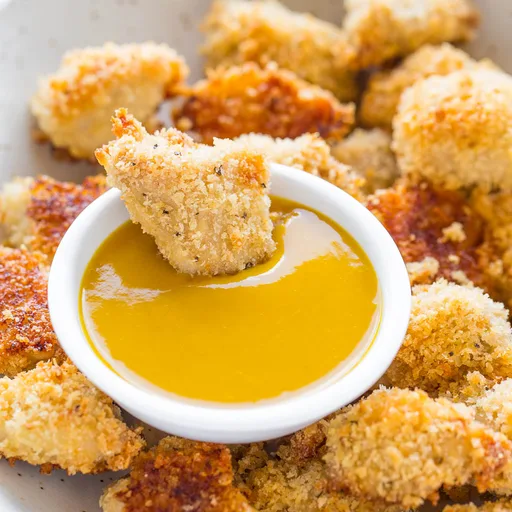 Nuggets de Pollo al Horno con Mostaza y Miel